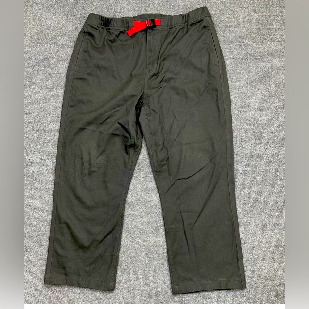 Topo Designs Pants Mens XL Gray Belted Organic Cotton Hiking Outdoor